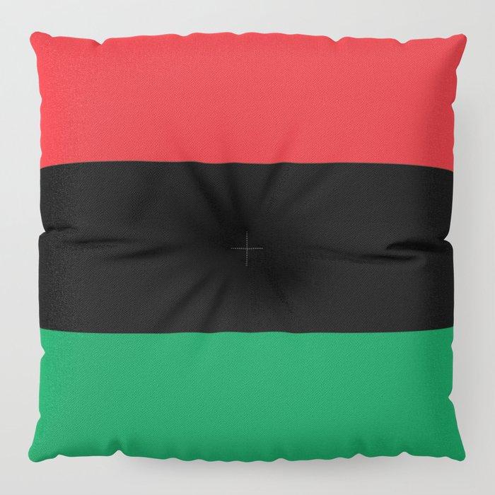 Pan African RBG Flag Bespoke Floor Pillows - Chocolate Ancestor