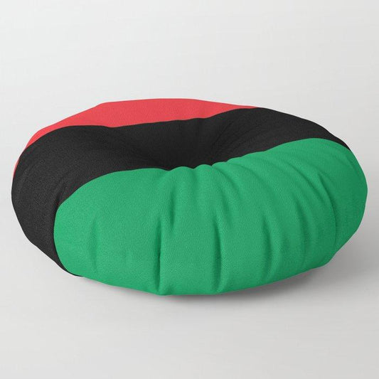 Pan African RBG Flag Bespoke Floor Pillows - Chocolate Ancestor