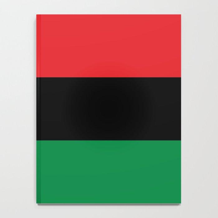 Pan African RBG Flag Bespoke Notebook - Chocolate Ancestor