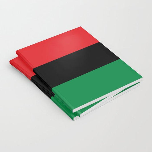 Pan African RBG Flag Bespoke Notebook - Chocolate Ancestor