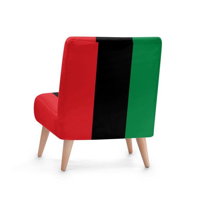 Pan African RBG Flag Bespoke Occasional Chair - Chocolate Ancestor