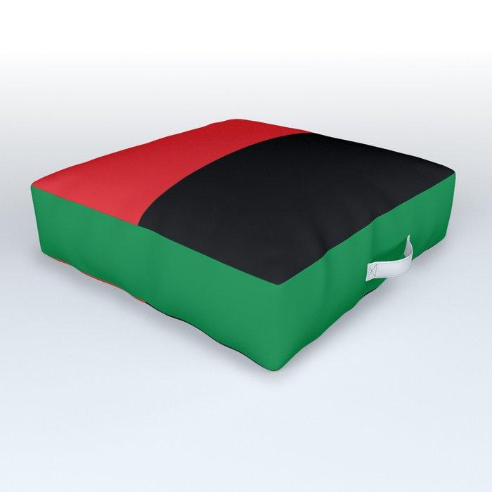 Pan African RBG Flag Bespoke Outdoor Floor Cushions - Chocolate Ancestor