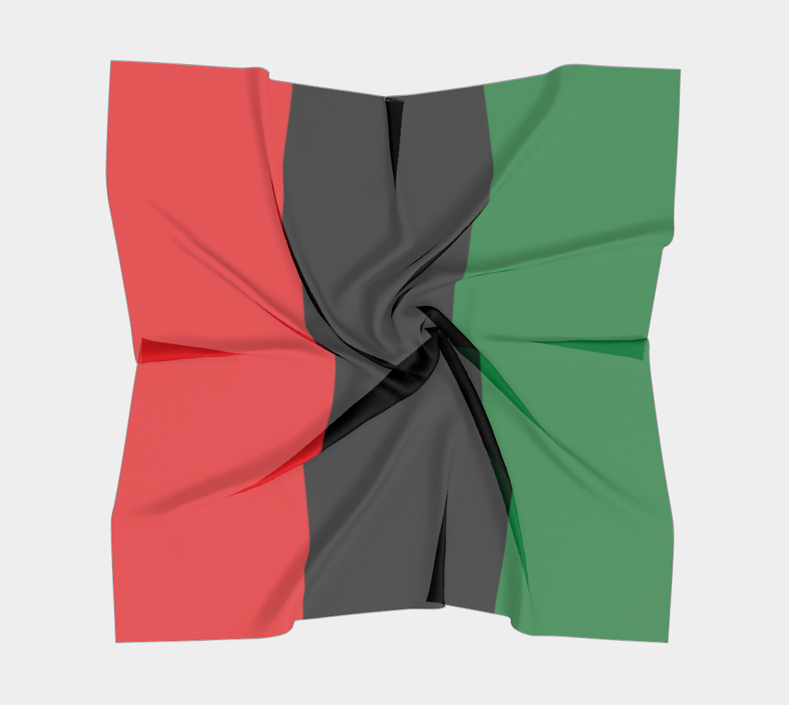 Pan African RBG Flag Bespoke Square Scarf - Chocolate Ancestor