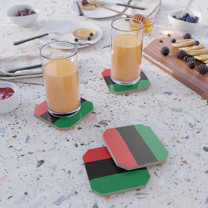 Pan African RBG Flag Bespoke Coasters