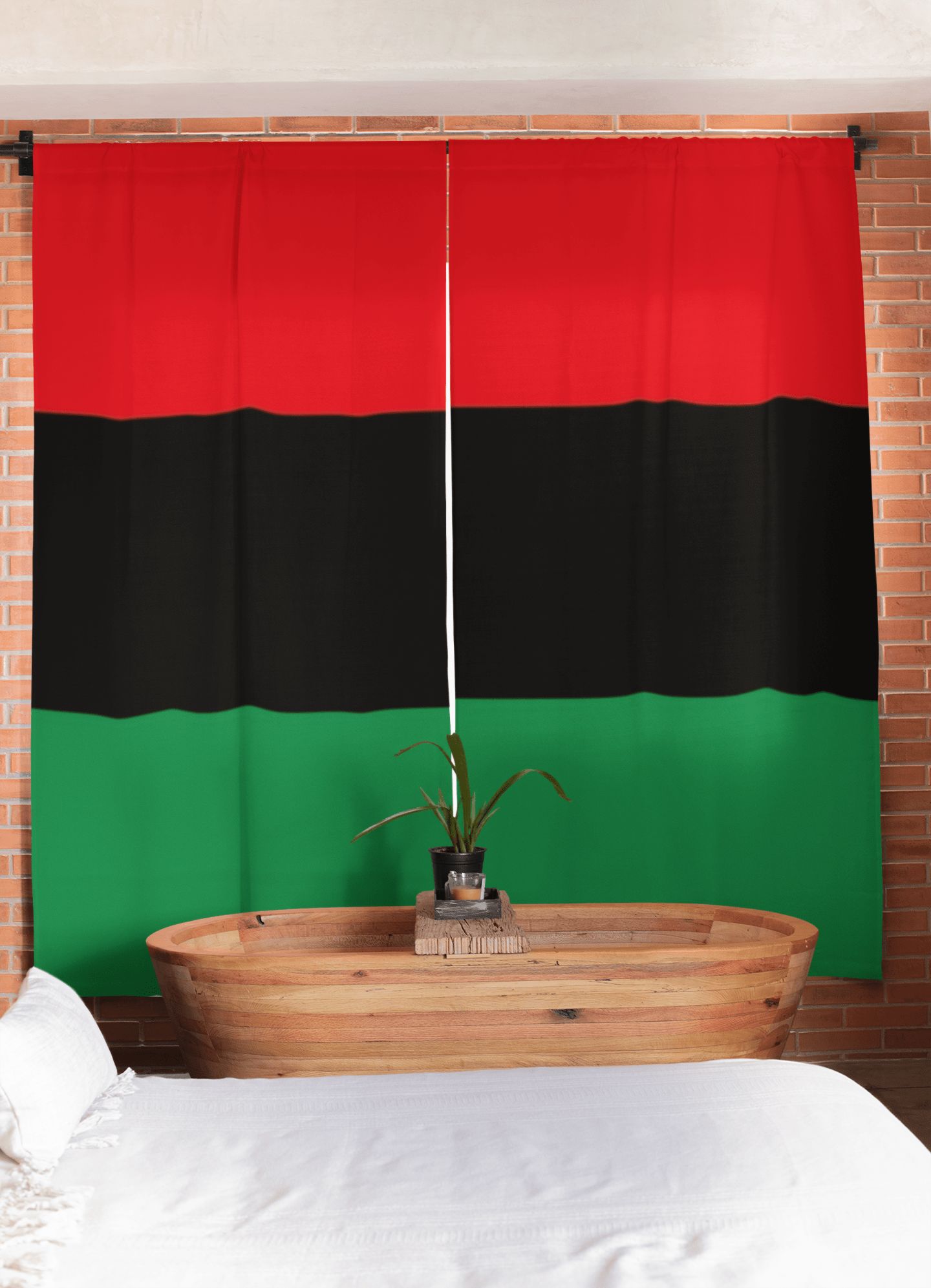 Pan African RBG Flag Curtains - Chocolate Ancestor