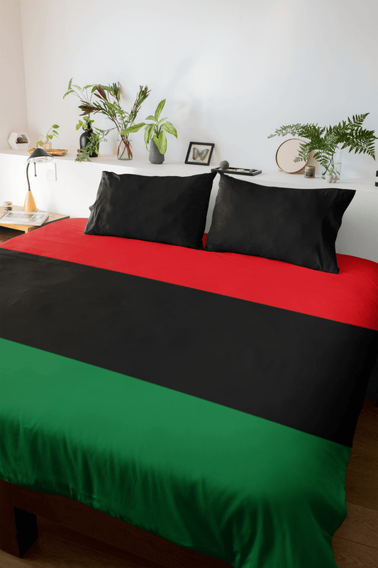 Pan African RBG Flag Duvet Covers - Chocolate Ancestor