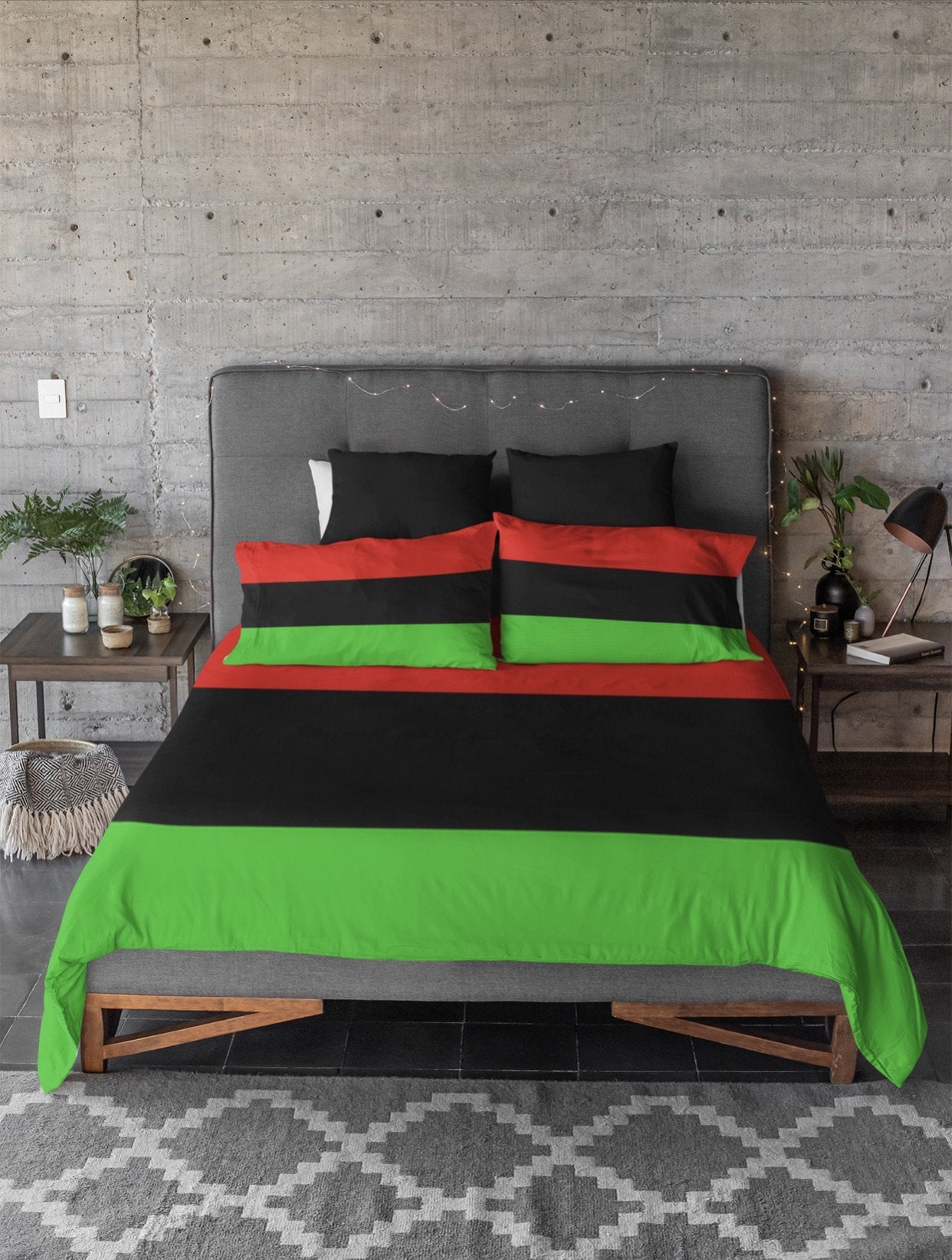 Pan African RBG Flag Duvet Covers - Chocolate Ancestor