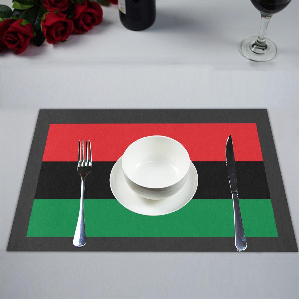 Pan African RBG Flag Placemats Set - Chocolate Ancestor