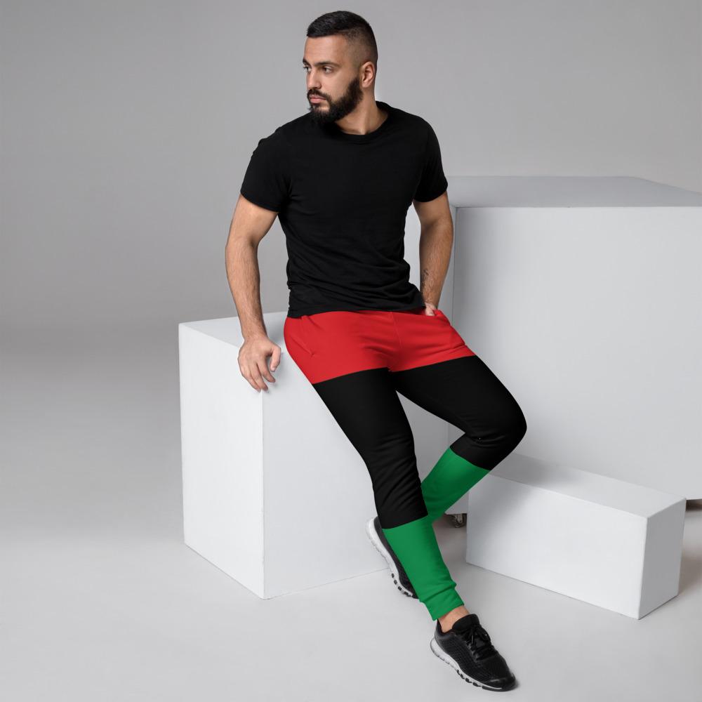 Pan African RBG Flag Unisex Joggers - Chocolate Ancestor