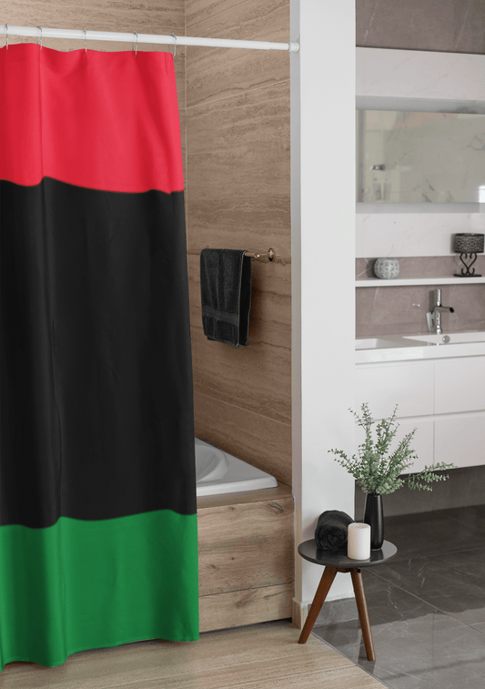 Pan African RBG Shower Curtain - Chocolate Ancestor