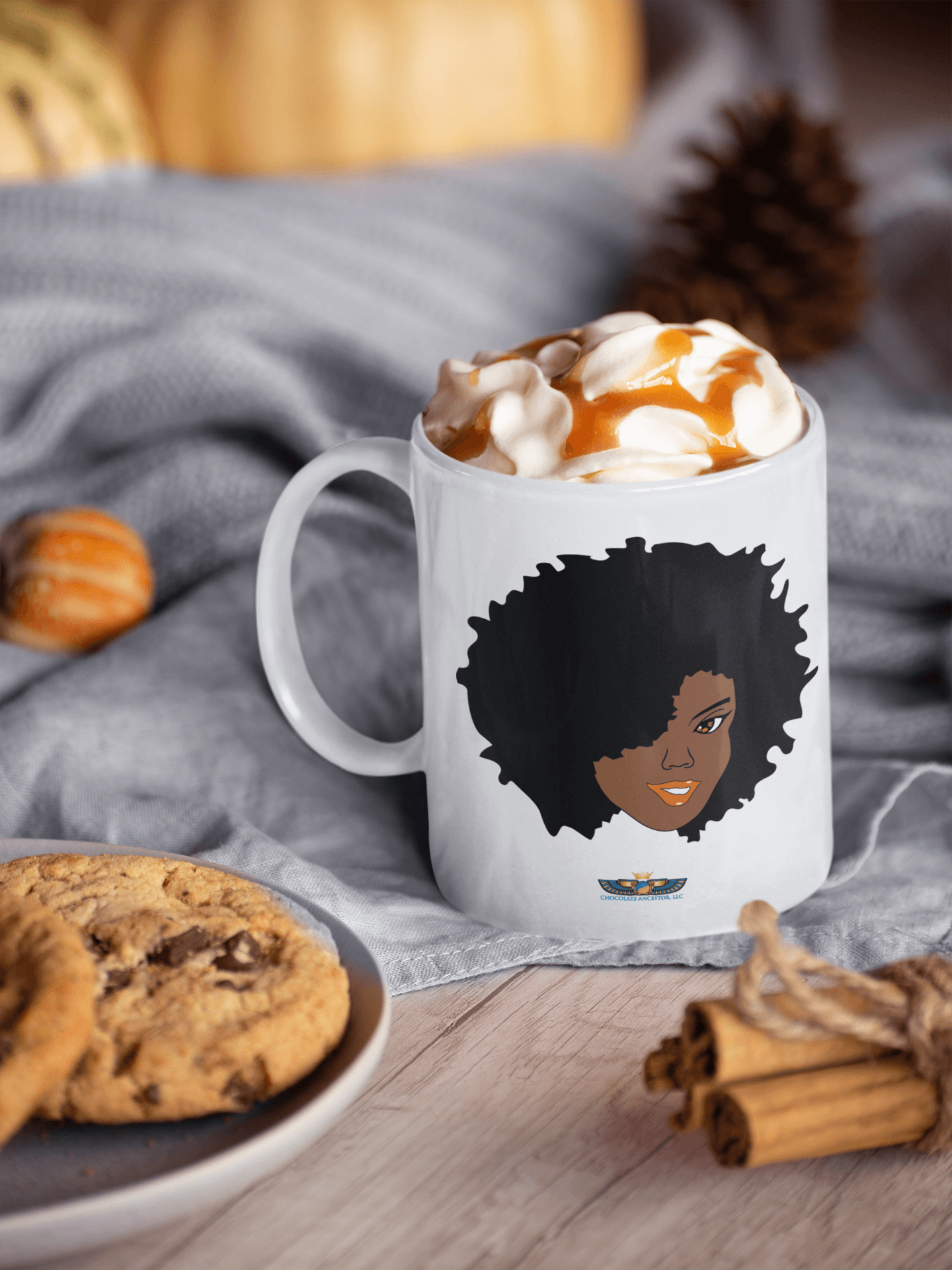 Plush Afro Diva Mug - Chocolate Ancestor