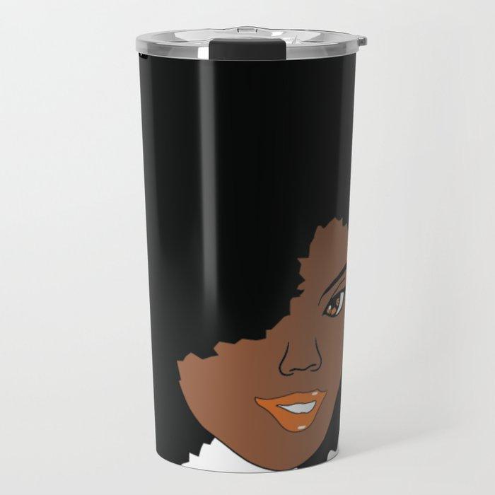 Plush Afro Diva Travel Mug - Chocolate Ancestor