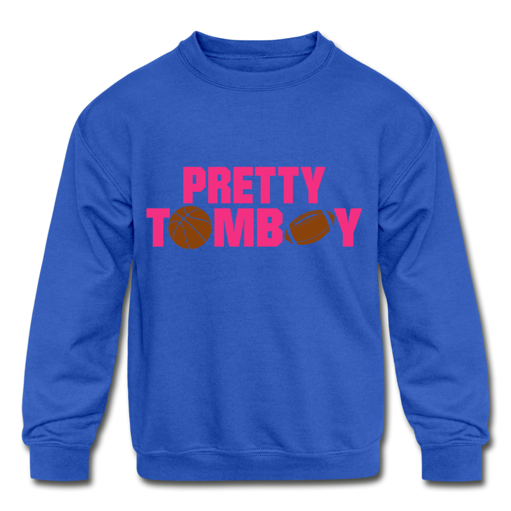 Pretty Tomboy Kids' Crewneck Sweatshirt - Chocolate Ancestor