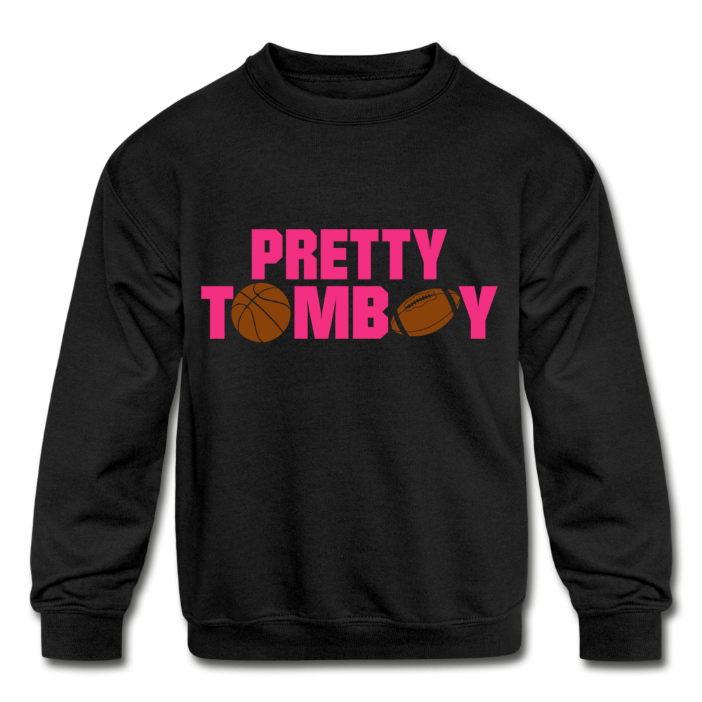 Pretty Tomboy Kids' Crewneck Sweatshirt - Chocolate Ancestor