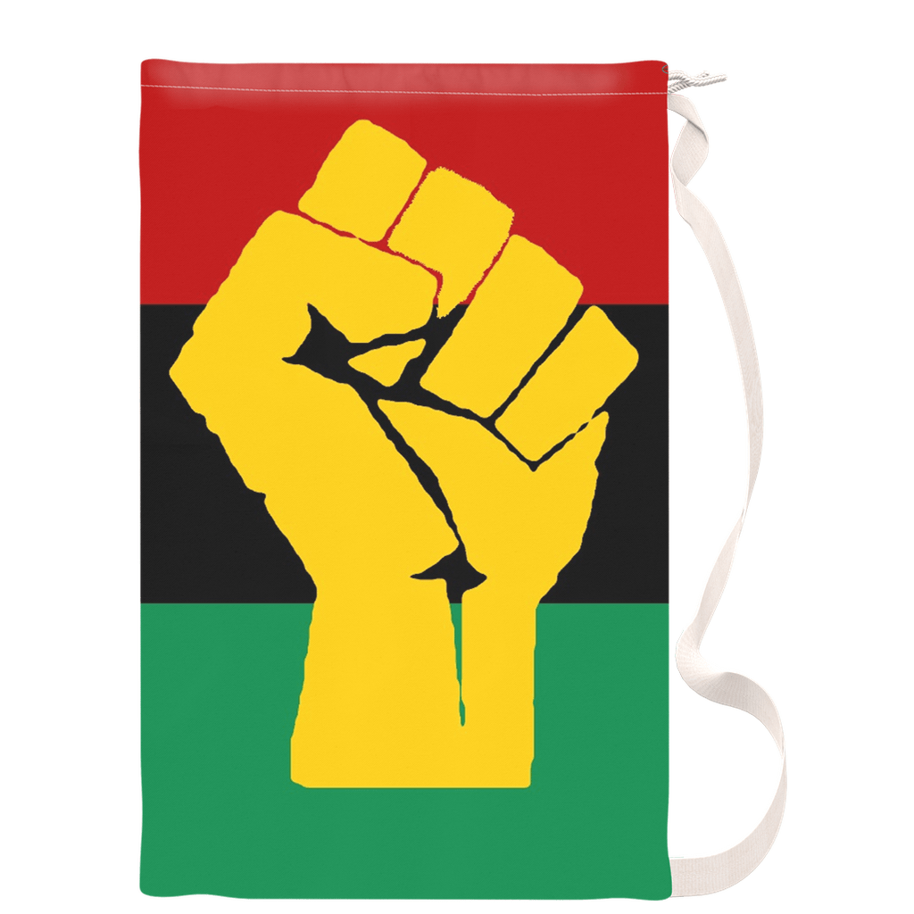 RBG Flag Fist Laundry Bag - Chocolate Ancestor