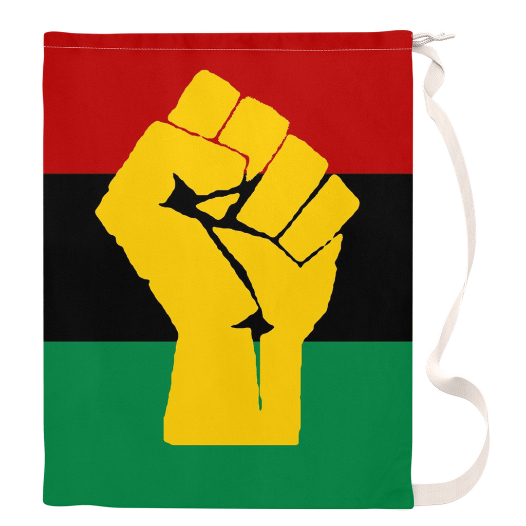 RBG Flag Fist Laundry Bag - Chocolate Ancestor