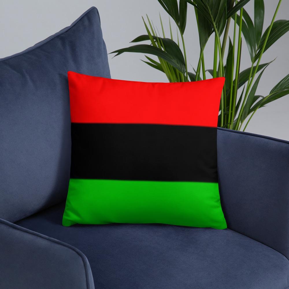 RBG Flag Square Pillow - Chocolate Ancestor