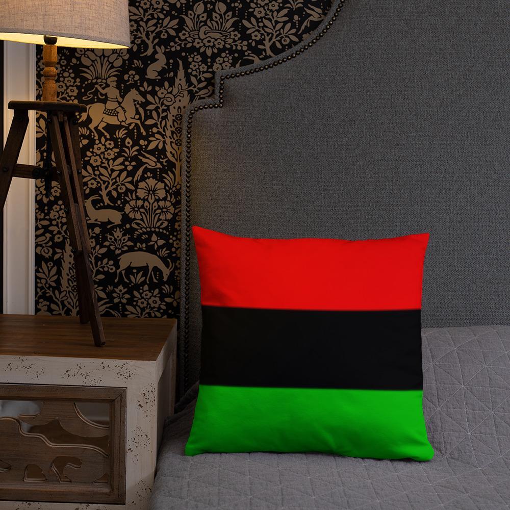 RBG Flag Square Pillow - Chocolate Ancestor