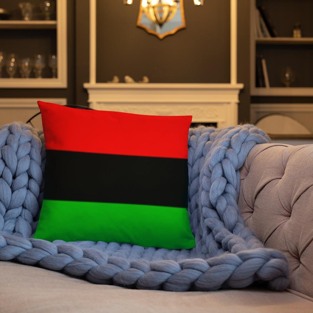 RBG Flag Square Pillow - Chocolate Ancestor