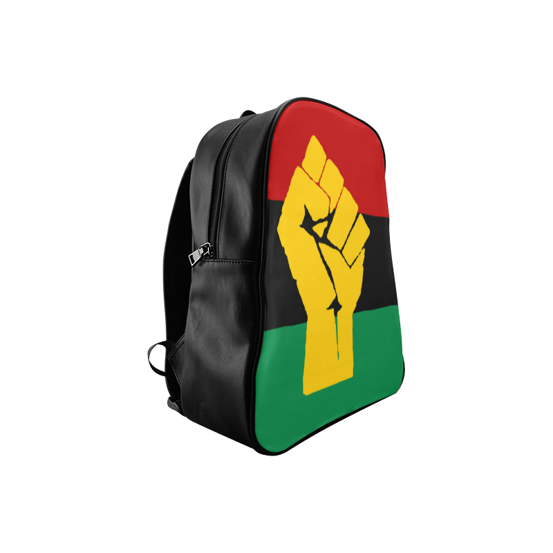 RBG Flag w/ Yellow Fist Bookbag - Chocolate Ancestor