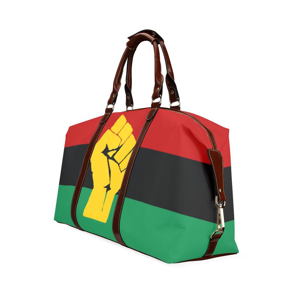 RBG Flag w/ Yellow Fist Flight Bag - Chocolate Ancestor