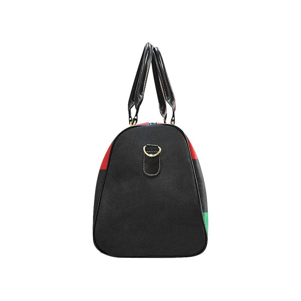 Pan African RBG Flag Waterproof Travel Bag - Chocolate Ancestor