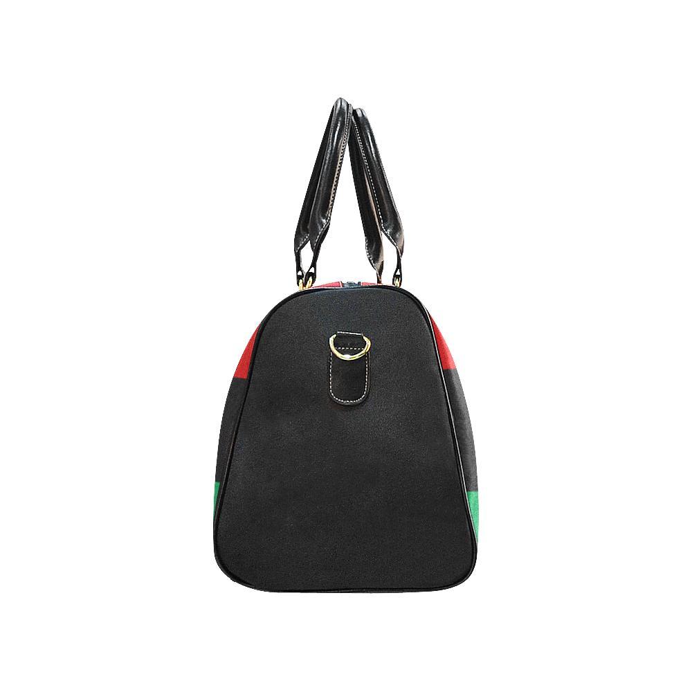 Pan African RBG Flag Waterproof Travel Bag - Chocolate Ancestor