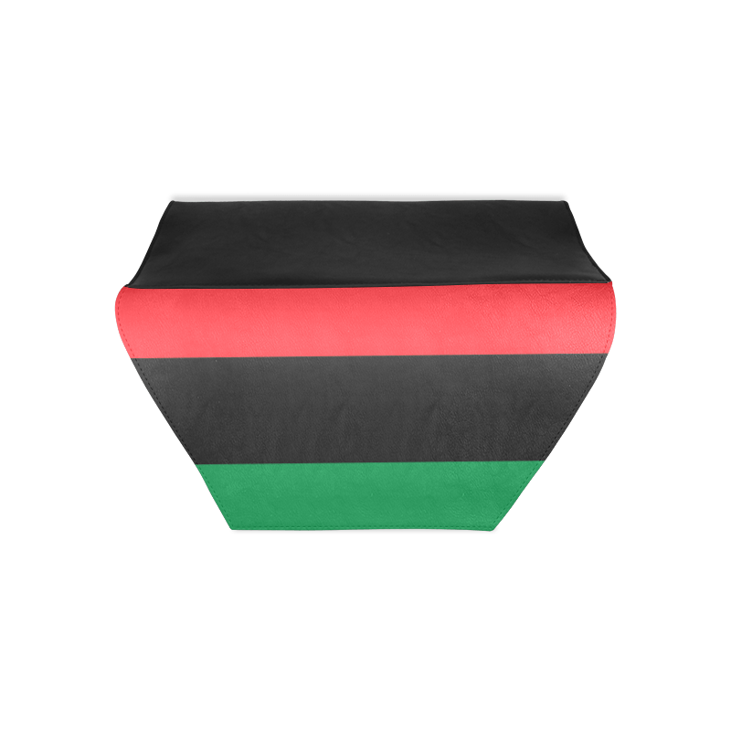 RBG Pan African Flag Leather Clutch Bag - Chocolate Ancestor