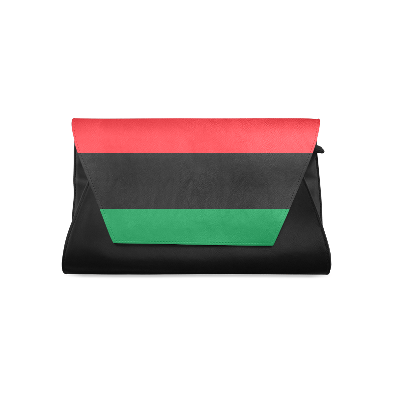 RBG Pan African Flag Leather Clutch Bag - Chocolate Ancestor