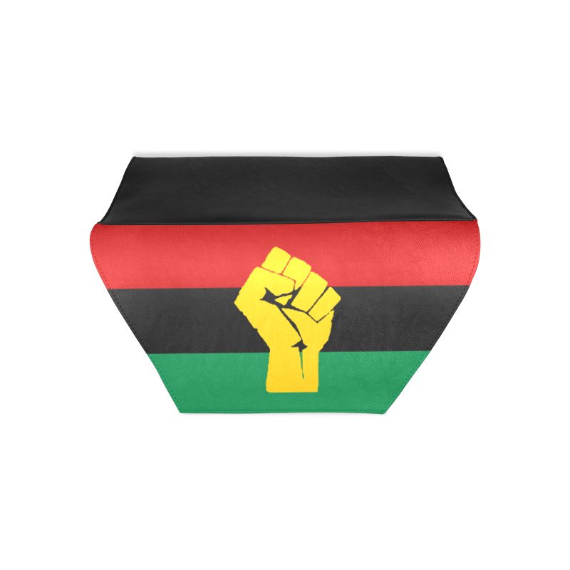 RBG Pan-African Flag Leather Clutch Bag - Chocolate Ancestor