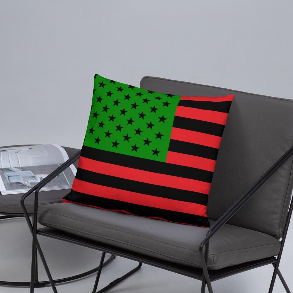 RBG Pan African Flags Reversible Pillow - Chocolate Ancestor