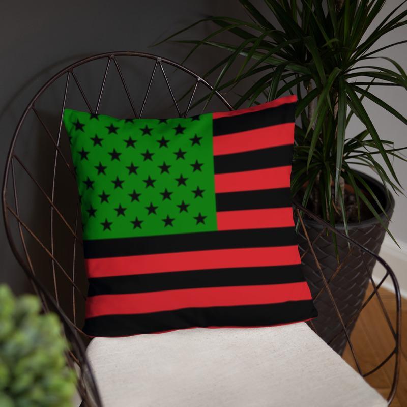 RBG Pan African Flags Reversible Pillow - Chocolate Ancestor