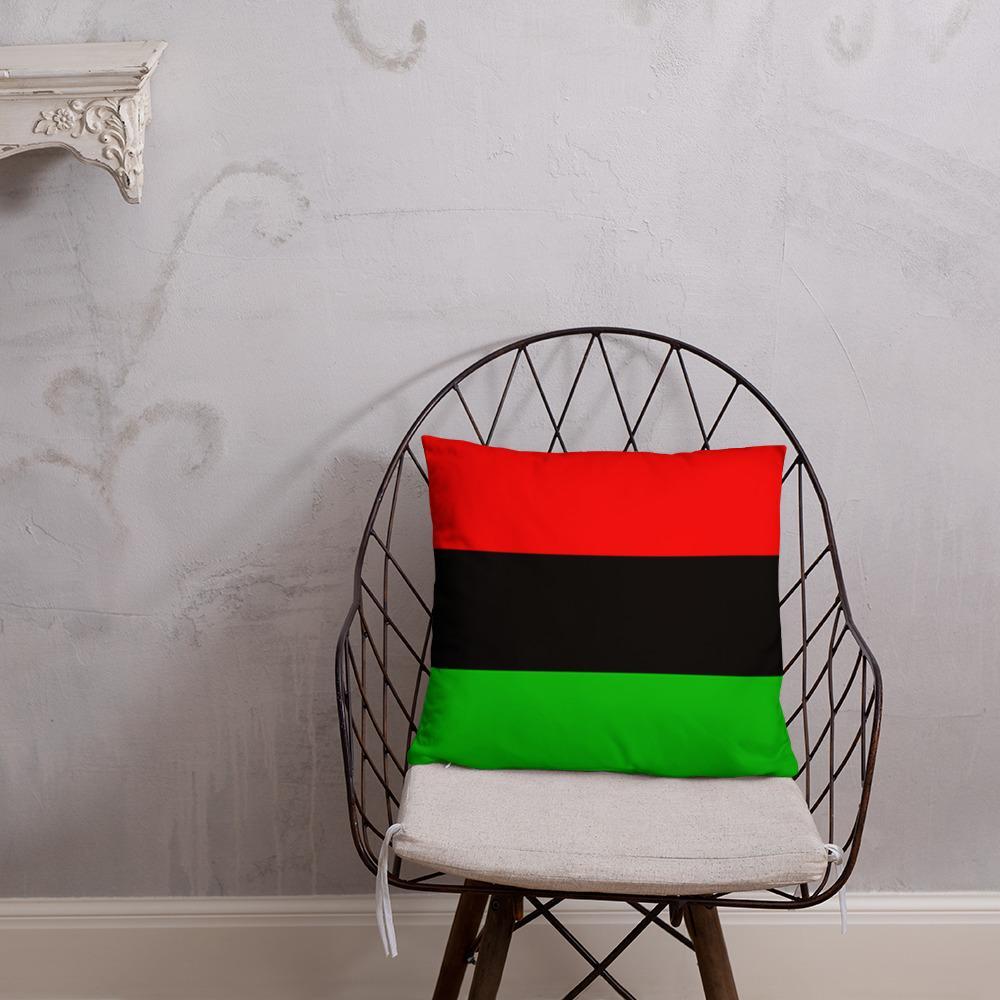 RBG Pan African Flags Reversible Pillow - Chocolate Ancestor