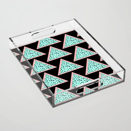 Retro Triangle Bespoke Decorative Acrylic Tray