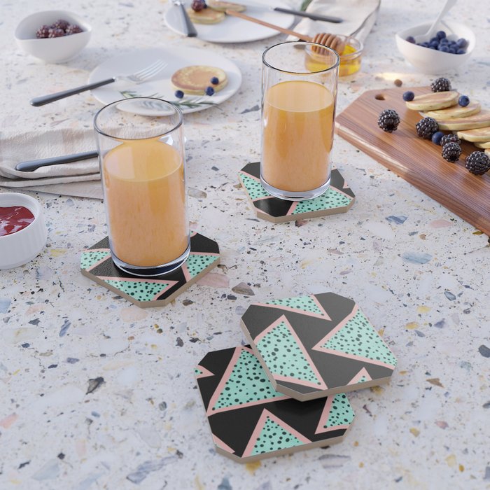 Retro Triangle Bespoke Coasters