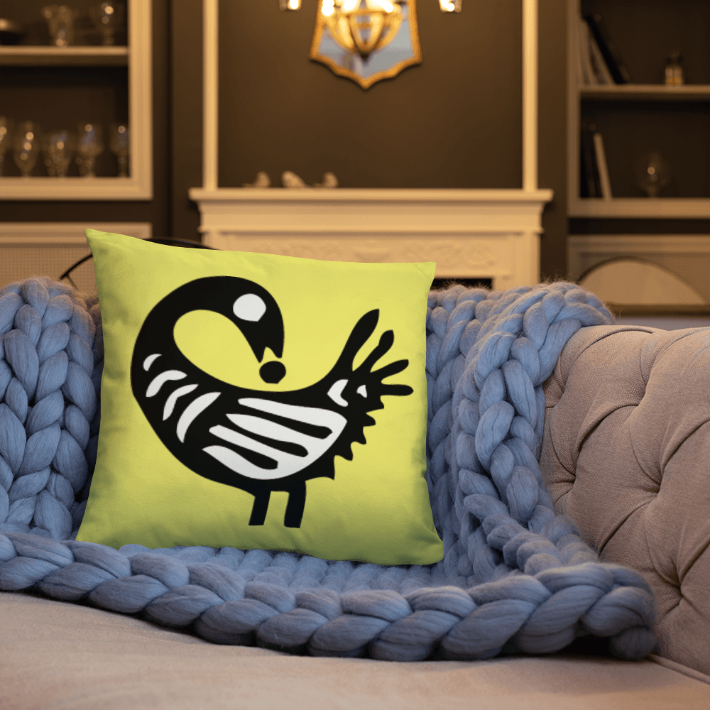 Sankofa Bird Basic Pillow - Chocolate Ancestor