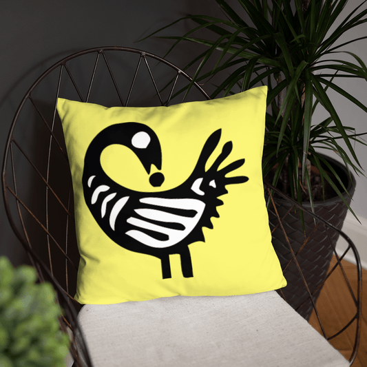 Sankofa Bird Basic Pillow - Chocolate Ancestor