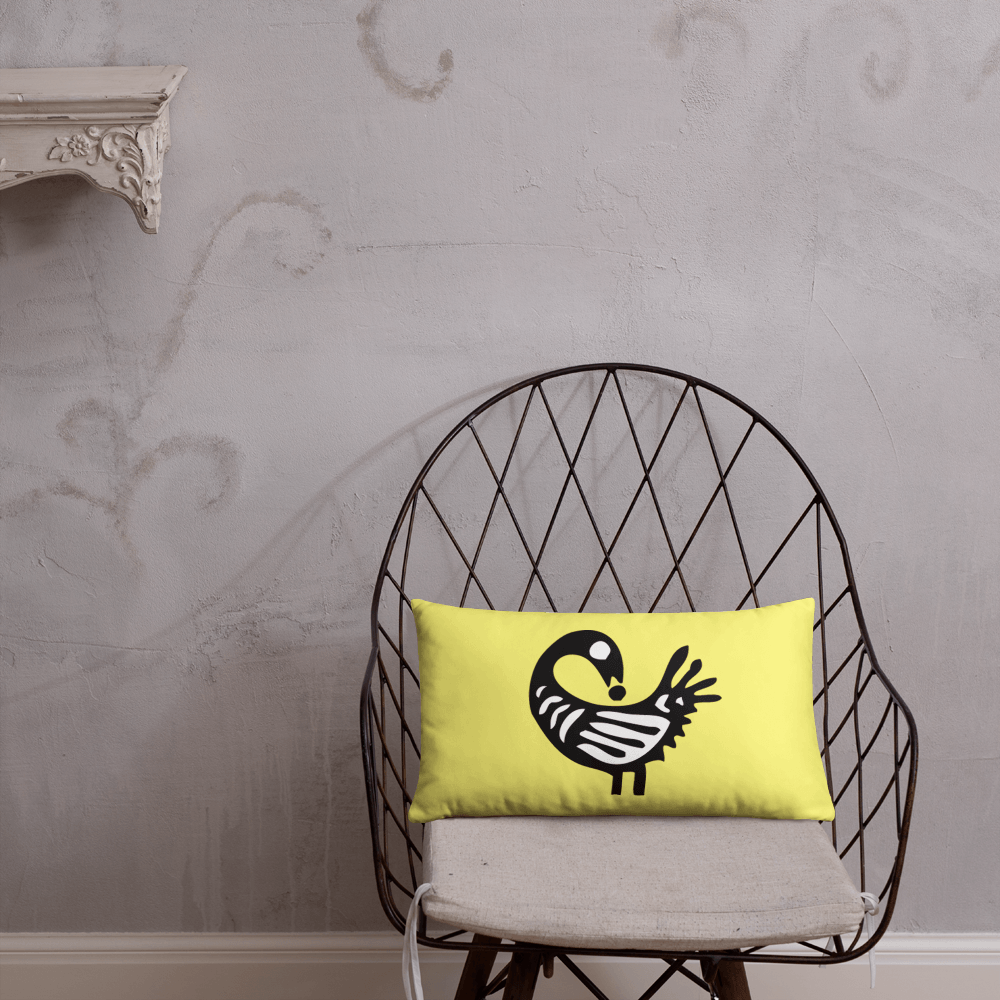 Sankofa Bird Basic Pillow - Chocolate Ancestor