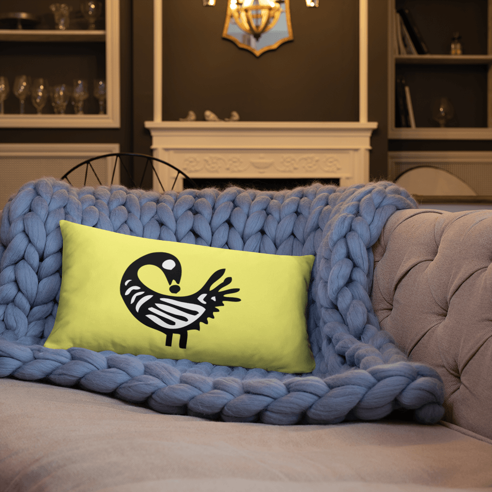 Sankofa Bird Basic Pillow - Chocolate Ancestor