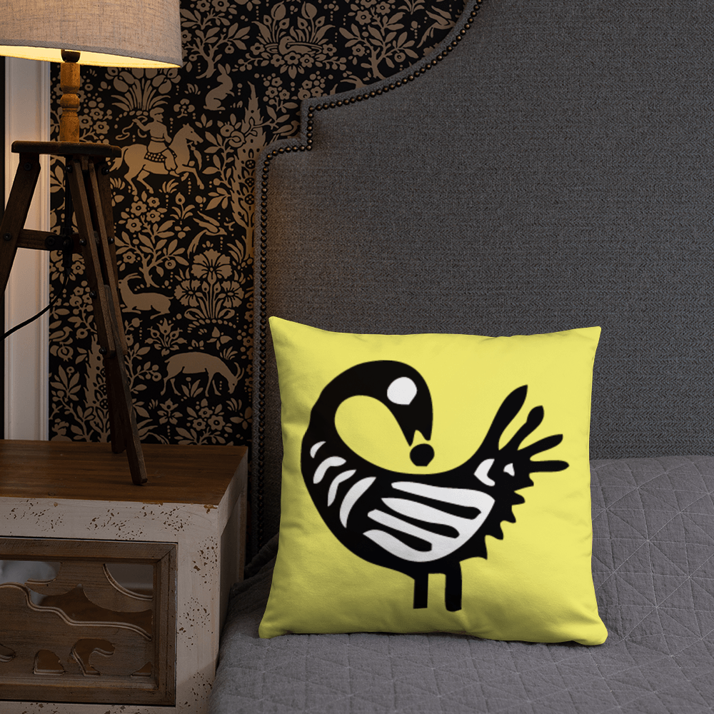 Sankofa Bird Basic Pillow - Chocolate Ancestor