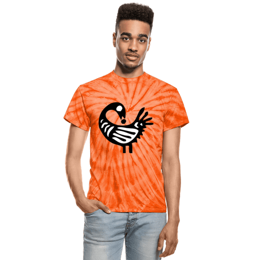 Sankofa Bird Unisex Tie Dye T-Shirt - Chocolate Ancestor