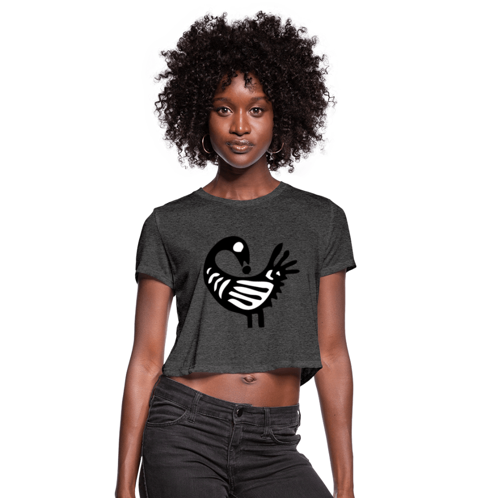 Sankofa Bird Women's Crop Top (Style 2) - Chocolate Ancestor