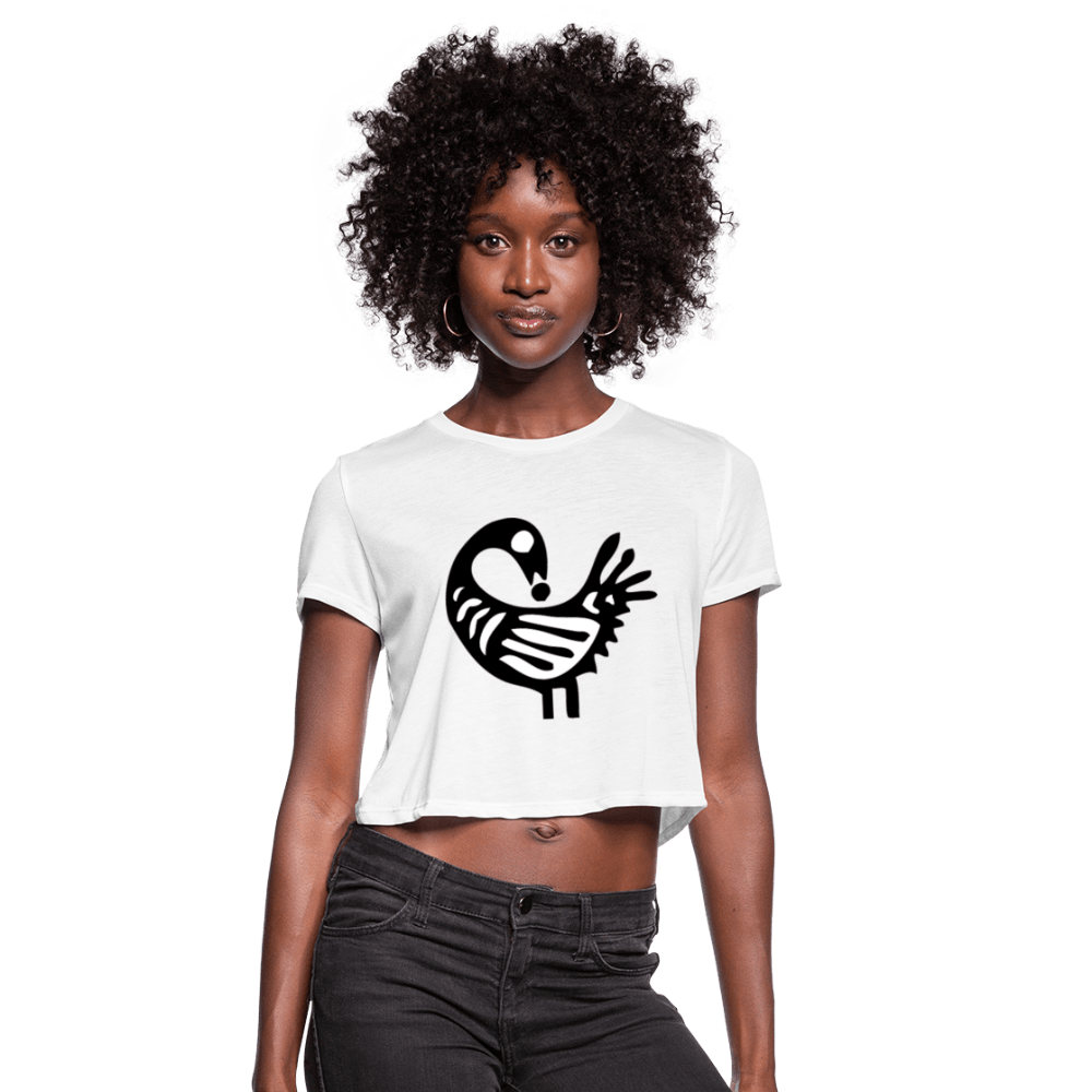 Sankofa Bird Women's Crop Top (Style 2) - Chocolate Ancestor