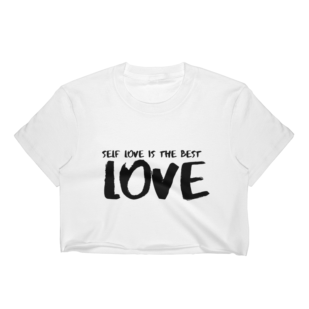 Self Love is the Best Love Ladies' Crop Top - Chocolate Ancestor