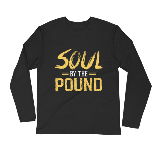 Soul by the Pound Men's Long Sleeve Fitted Crew - Chocolate Ancestor