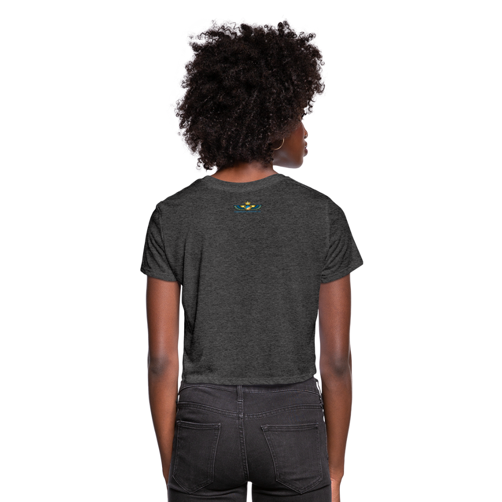 Black Business Owner Women's Crop Top (Style 2) - deep heather