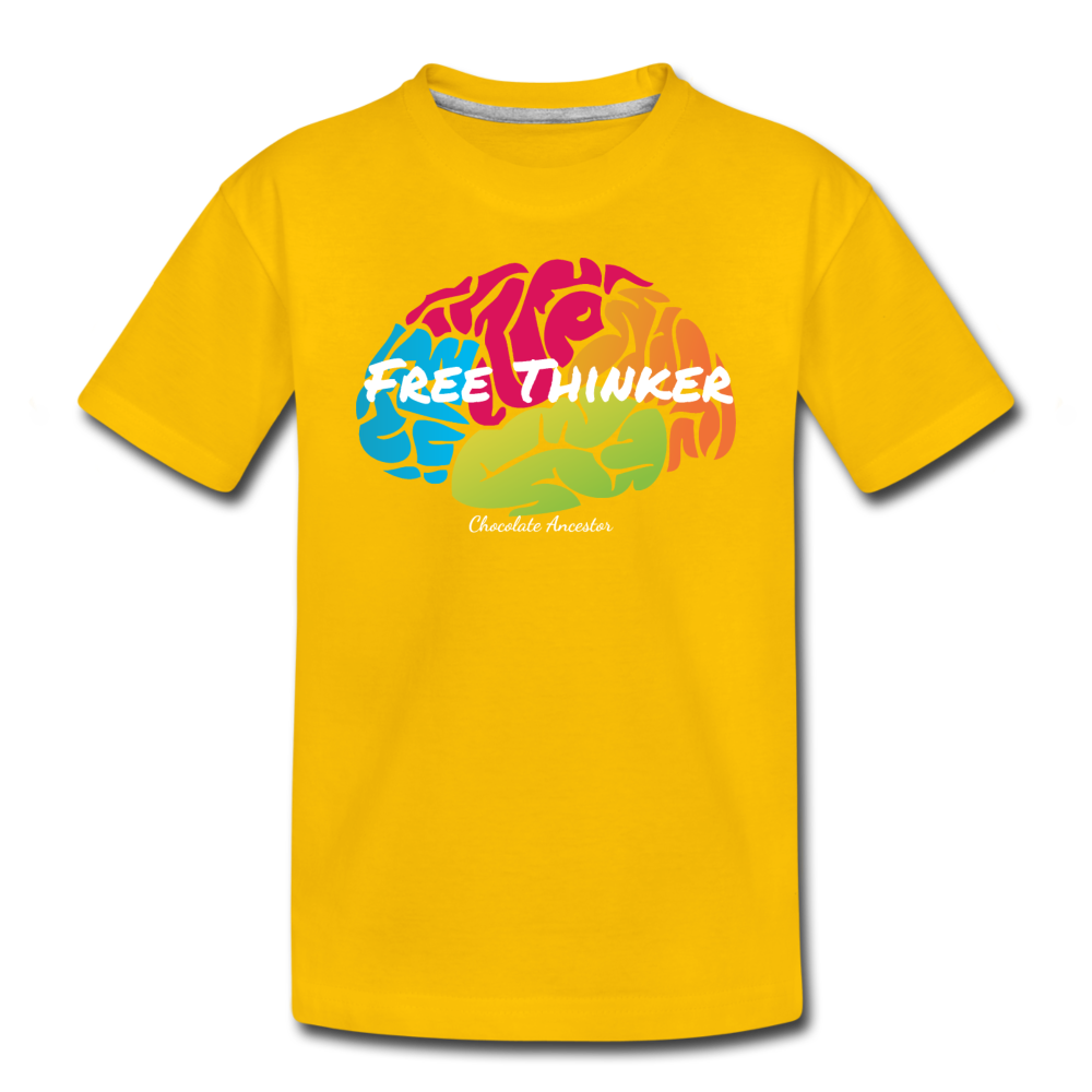 Free Thinker Toddler Premium T-Shirt - sun yellow