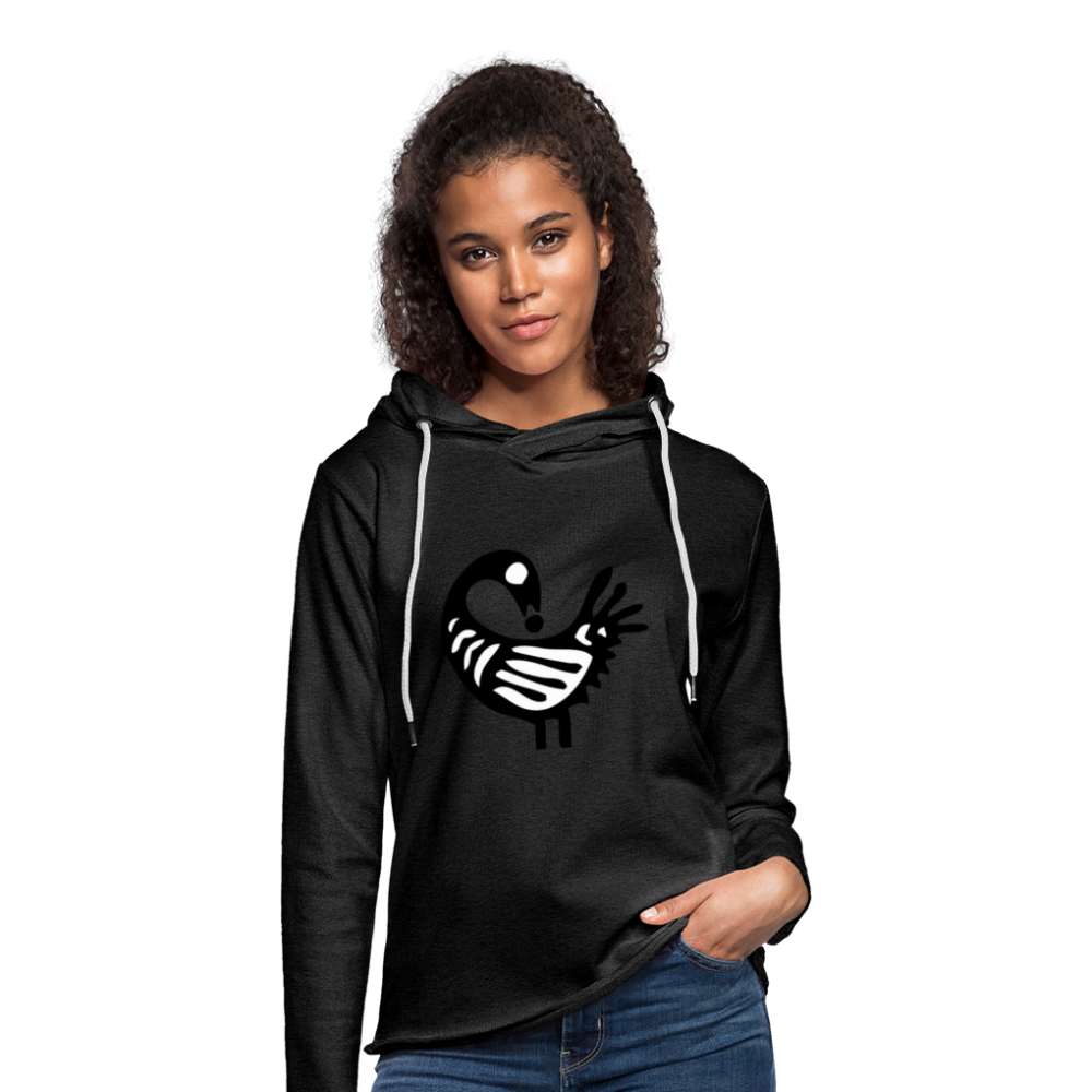 Sankofa Bird Unisex Lightweight Terry Hoodie - charcoal gray