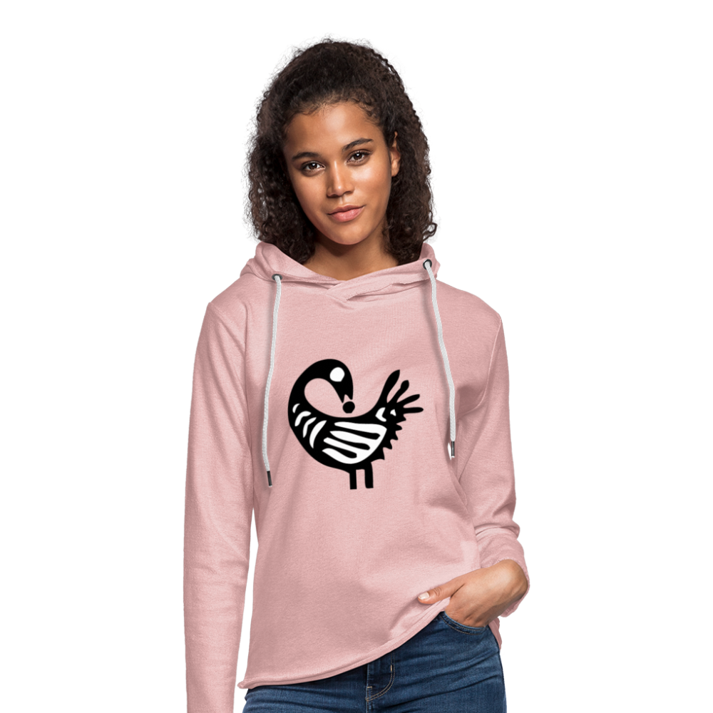 Sankofa Bird Unisex Lightweight Terry Hoodie - cream heather pink