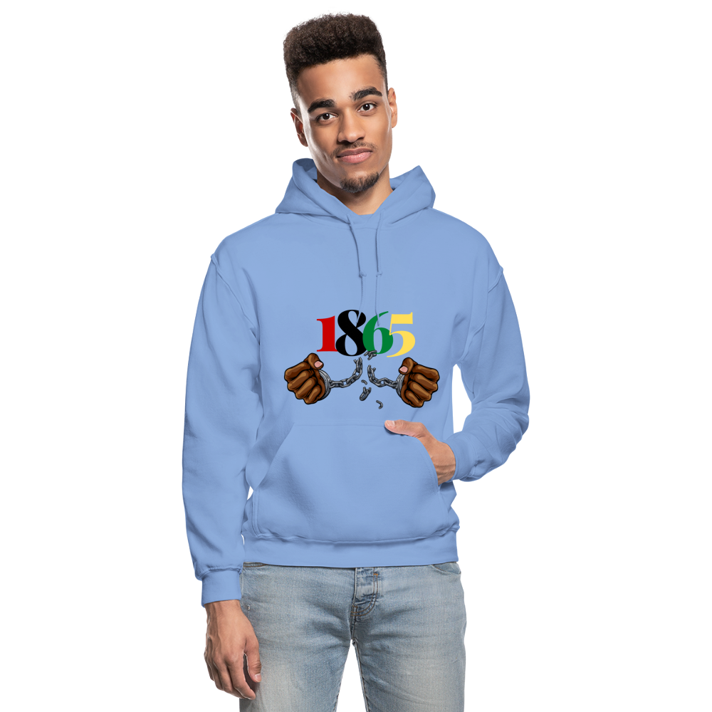 1865 Juneteenth Heavy Blend Adult Hoodie - carolina blue